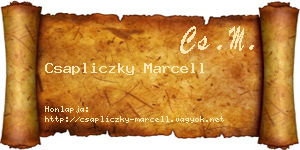Csapliczky Marcell névjegykártya