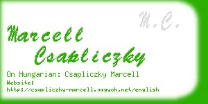 marcell csapliczky business card